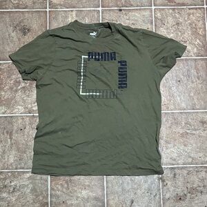 Puma Men's Dark Green Graphic Tee